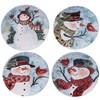 Certified International Watercolor Snowman Dinnerware,Dishware, Red Medium