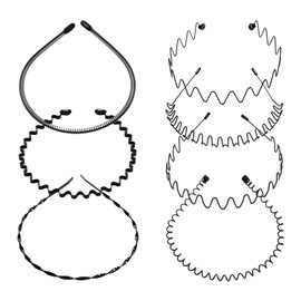 7 Einfache Stirnbänder, Wellige Stirnbänder, Einfache Elastische Und Rutschfeste Haarzubehör, Geeignet Für Frauen, Männer Und Mädchen.