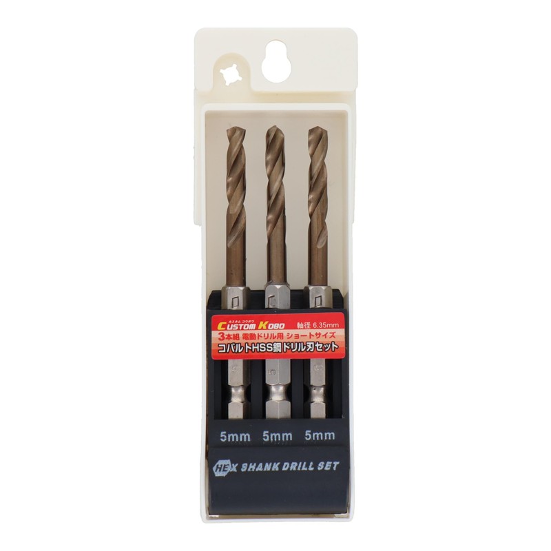 Sankyo Corporation CUSTOM KOBO CCB-357 3-Piece Short Size Cobalt HSS