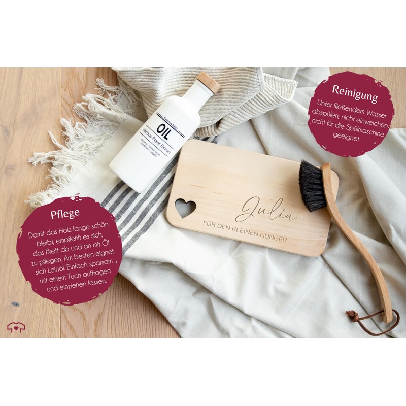 Breakfast Board Wooden Heart - Statement - For Little Hunger