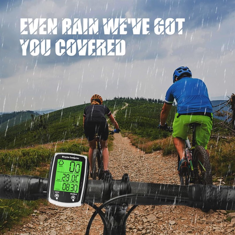 URAQT Bike Computer, Universal 19 Functions IP54 Waterproof Bicycle Speedometer