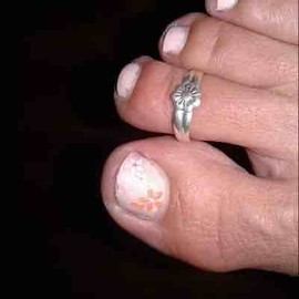 Sterling Silver daisy Flower Ajustable Toe Ring