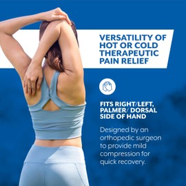 Brownmed Polar Ice Hot/Cold Glove - Therapy Glove - Support for Arthritis, Fibromyalgia and More - Medium