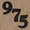 Hy-Ko 6" Plastic House Number, Modern Raised Numbers for Exterior