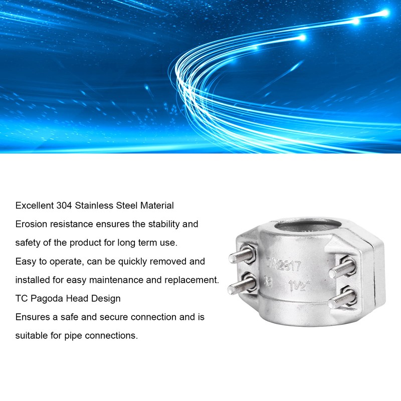 Pipe Hanger Bracket Clamp 304 Stainless Steel 2 Pieces TC