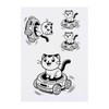 Azeeda 4 x 'Roboterstaubsauger Katze' Temporäre Tattoos - Wasserfest, Hautfreundlich