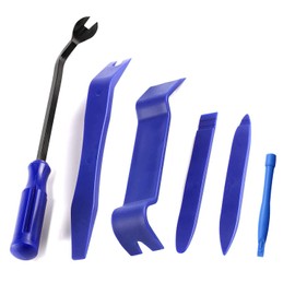 Kitbest 6 Pcs Tools Trim Wedges Car Disassembly Tools, Car Trim Wedges Interior Trim Set Mounting Rivet Remover, Plastic Pry Tool, Dashboard Upholstery Tool Kit