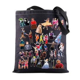 BWWKTOP Broadway Musical Character Tote Bag Broadway Theater Shoulder Bag Broadway Musical Merchandise, Musical Character Bl, 14 x 12 x 0.47 inches