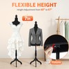 FDW Manikin 60”-67”Height Adjustable Female Dress Model Display Torso Body
