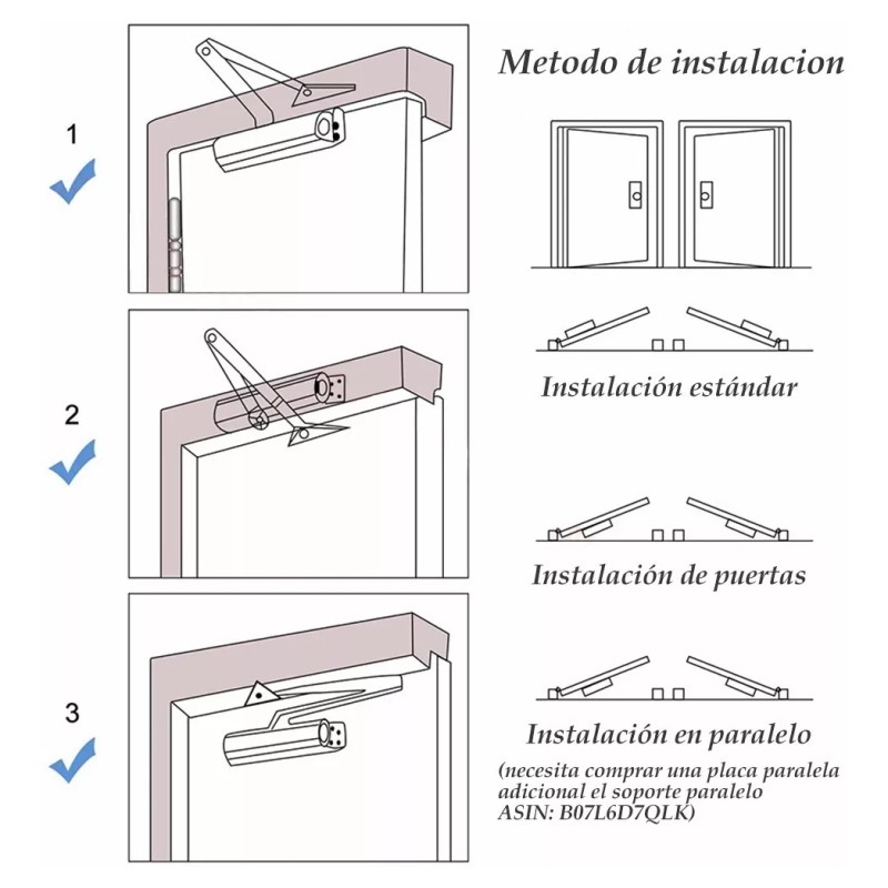 Asins Cierra Puertas Automático Tiene Una Función Ignífuga