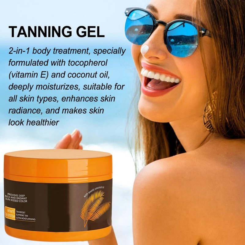 2PCS Intensive Tanning Gel, Tanning Accelerator Cream for Outdoor Sunlight,