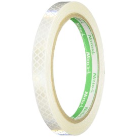 Nitto Elmate, High Intensity Prismatic Reflective Tape, 0.4 x 2.0 ft (10 mm x 5 m), White HTP10W