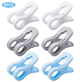 Windproof Beach Towel Clips, Pack of 6 Large Beach Towel Clips, Beach Towel Clip, Windproof, Large Bath Towel Clips, for Daily Laundry, Beach Towel, Bath Towel, Bed Linen and Thick Clothing