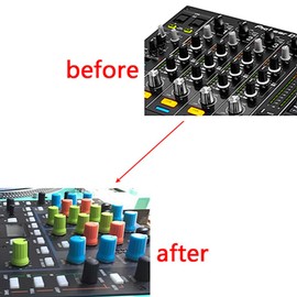 WXYINSPAS 5pcs EQ Rotary Knob Replacement Equalizer Potentiometer Fader Knobs Push Rod Cap for DJ Controller Mixer Console Pioneer DJM700 750 800 850 900NEXUS 900SRT 900NXS2 2000 XDJRX RX2 RX3 XZ(MXe)