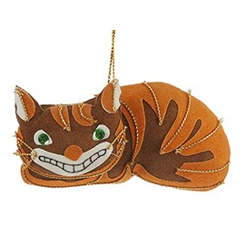 St. Nicolas- Alice in Wonderland - Cheshire Cat - Embroidered Christmas Ornament - Zari