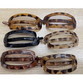 6 PCS Flat Claw Clips for Women, French Design Flat Hair Claws