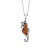Kiara Jewellery Sealife 925 Sterling Silver Brown Baltic Amber Seahorse