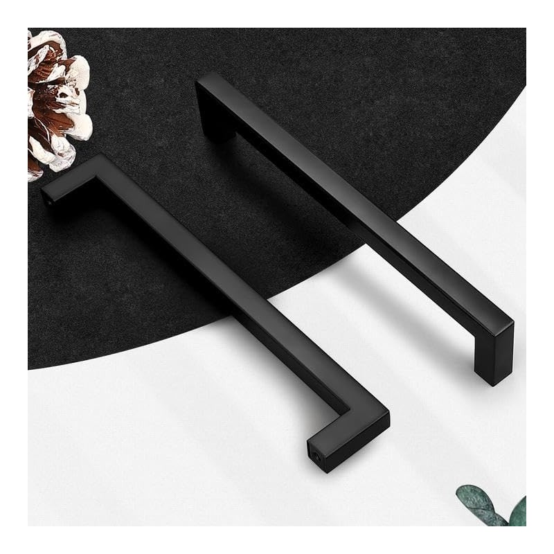 Probrico 10 Pack Matte Black Stainless Steel Modern Square Cabinet