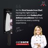Cutlery-Pro Granton Santoku Knife, Cat Cora Approved, Soft-Grip Handle, NSF,