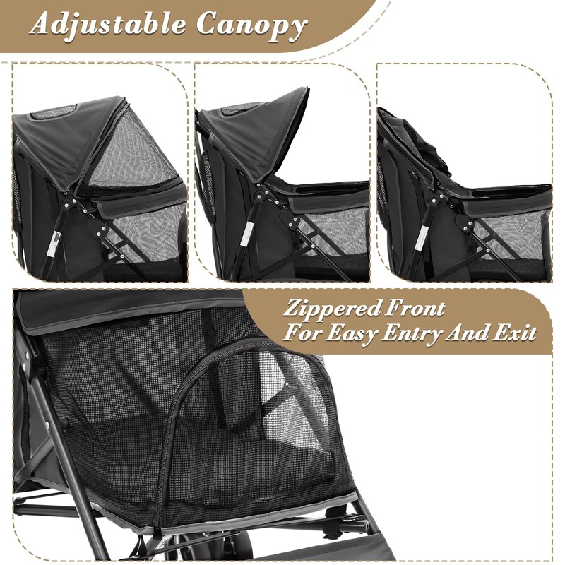 Athena Collection 4 Wheels Pet Stroller Dog Stroller for Medium