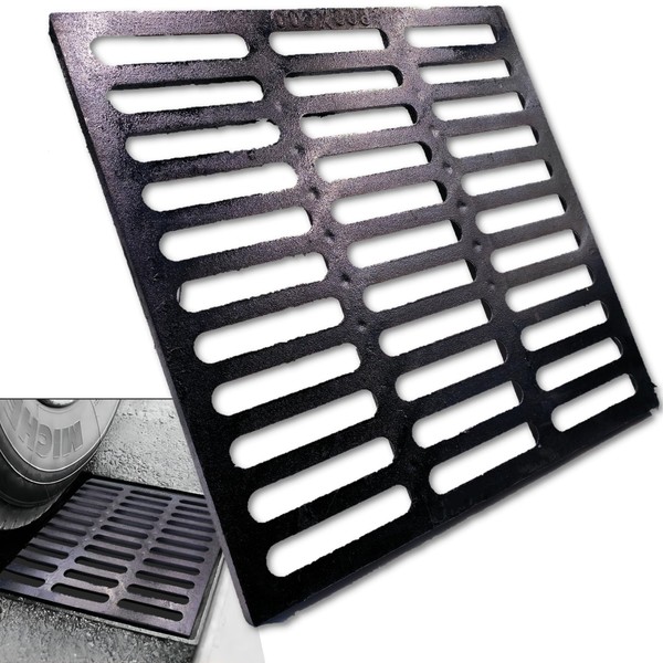 TIANYAMAI Cast Iron Drain Grate, 24x24 Outdoor Drain Cover, B