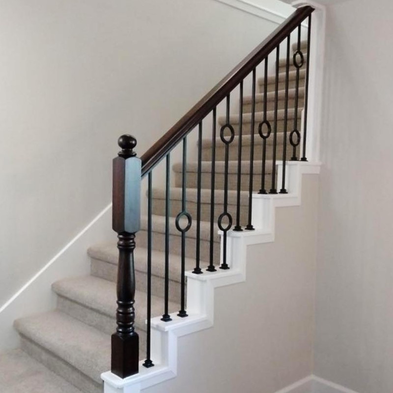 Affordable Stair Parts - Contemporary Two Ring Stair Iron Balusters