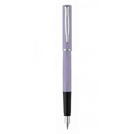 Waterman Allure Fountain Pen, Pastel Purple with Chrome Trim, Fine Stainless Steel Nib, Blue Ink