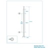 LIUCHONGYANG99 2PCS Glass Railing Post 42"x2"x2" Stainless Steel Satin Finish,