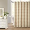 Siiluminisoy Beige Shower Curtain Farmhouse Shower Curtain Cotton Blend Striped