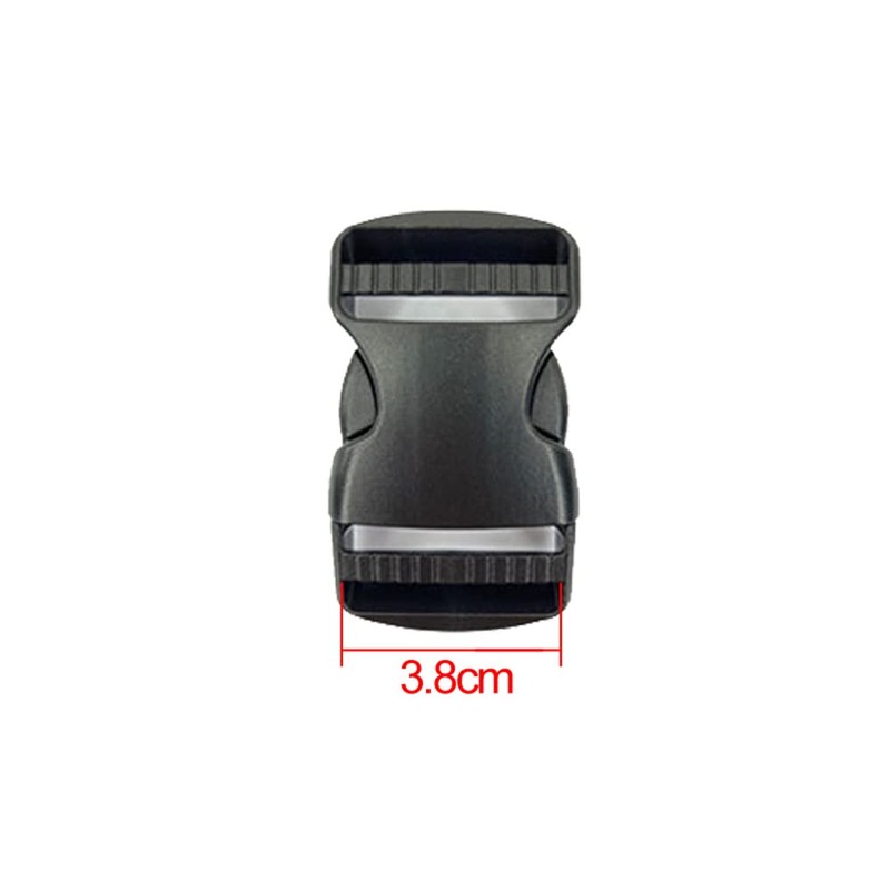 1X 38mm Plastic Side Quick Release Buckle Clip Cord Strap