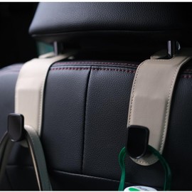 JEYODA Easy to Install Car Hooks, Headrest, 2 Seat Hooks, Strong Load Capacity, Both Front and Back of Seats, Shopping Bag, Business Backpack, Fall Prevention, Convenient Goods, Car Accessories, Car