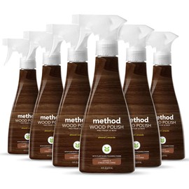 Method Wood Polish, Almond, For Wood Surfaces, Furniture and Cabinets, 14 Ounces (Pack of 6)