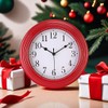 Topkey Silent Wall Clock Kitchen 9 Inch Retro Non-Ticking Decorative