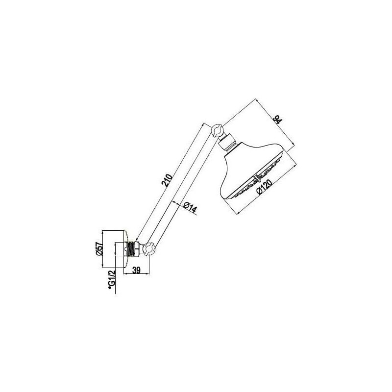 Revolution Showers Wels 3 Star 9.0L/min All Directional Self-Cleaning Shower