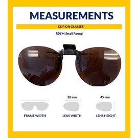 vs eyewear Clip On Flip Up Polarized Sunglasses, RDSM, Gray, Small Round