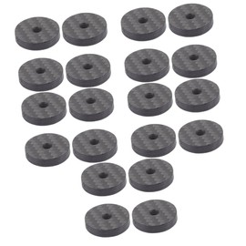 jojofuny 20pcs Carbon Fiber Speaker Spikes Pads for Audio Isolation Shockproof Base Foot Mats for Turntable and Amplifier