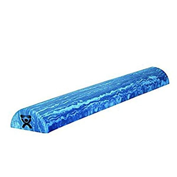 CanDo EVA Foam Rollers, Half Round, 6" x 12", Foam Roller Tool for Post-Workout Recovery & Pre-Workout Warm-Up, Roll Out Muscle Soreness, Stylish Blue Roller for The Gym, Foam Cylinder