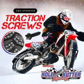 Kold Kutter AMA-Approved Traction Screws 250 Pack (#10) 3/4" - Winter Ice & Snow Tire Heavy Duty Studs Spikes for Racing Dirt Bikes, ATVs, Motorcycles, and Snowmobiles Tracks