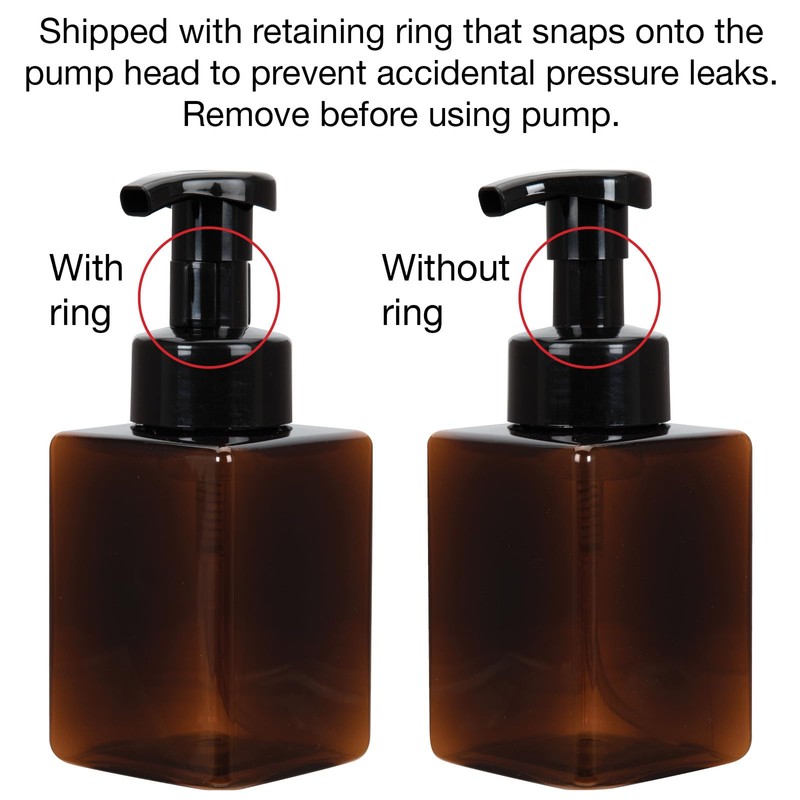 Ginger Lily Farms Foaming Soap Dispenser, Refillable Plastic Pump Bottles