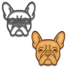 Adorable French Bulldog Face Cookie Cutter - 4x3.89", Perfect for Dog-Themed Treats (Random Color)