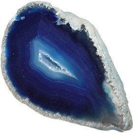 TENET Natural Stone for Reiki Meditation (Geode Agate Blue 8-10cm)