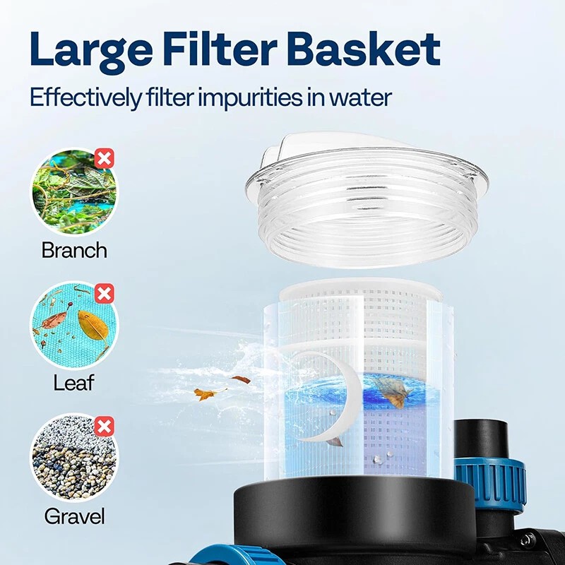 Unbranded 1.5HP 6360GPH Self Primming Swimming Pool Pump In/Above ground