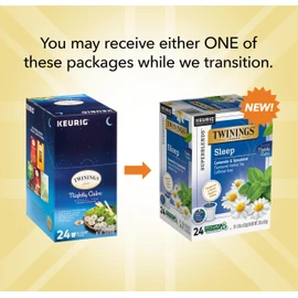 Twinings Sleep Herbal Tea K-Cup Pods for Keurig, 24 Count (Pack of 1), Formerly Nightly Calm, Camomile, Spearmint, & Lemongrass, Naturally Caffeine-Free, Enjoy Hot or Iced | Packaging May Vary