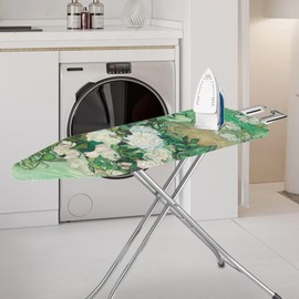 Oamsistay Van Gogh White Rose Ironing Board Cover Dust Covers 15 x 54 Heavy Duty Iron Board Covers Standard Size Padding Decorative Covers for Most Iron Boards Ironing Pad Cover