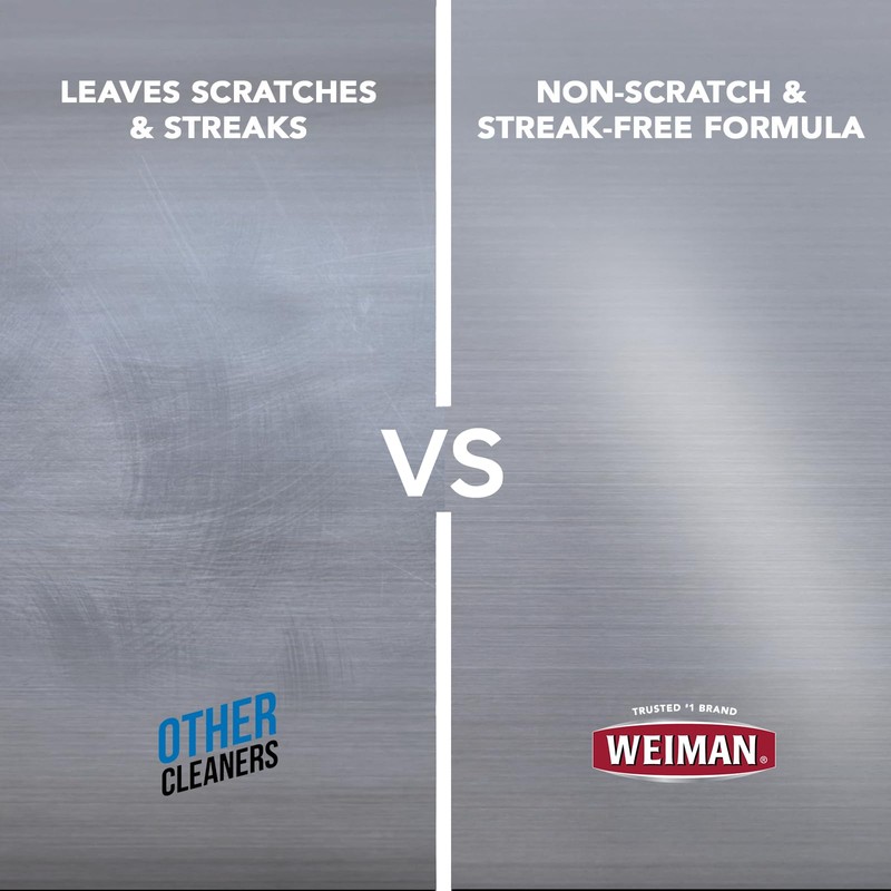 Weiman Stainless Steel Cleaner and Polish - Protects Appliances from