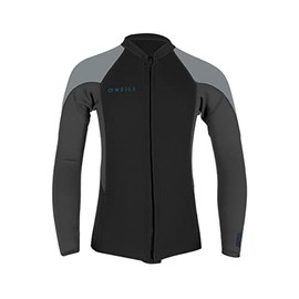 Youth Reactor-2 2mm Front Zip Wetsuit Jacket, Black/Graphite/Cool Grey, 14