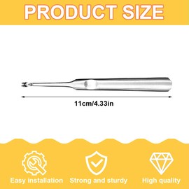 WeddHuis Pack of 3 Cuticle Fork, Cuticle Trimmer Pusher Remover, Cuticle Trimmer, Nail Art Cuticle Pusher, for Fingers and Toenail Care, Manicure and Foot Care Women Girls (Silver)