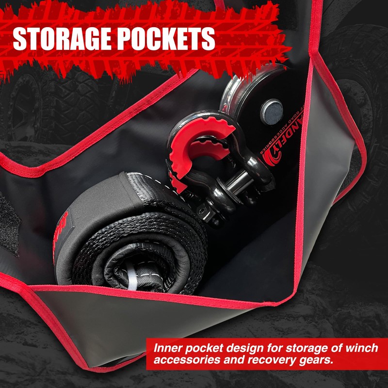 Handfly Winch Dampener Cable, Safety Recovery Off-Road Winch Rope Dampener