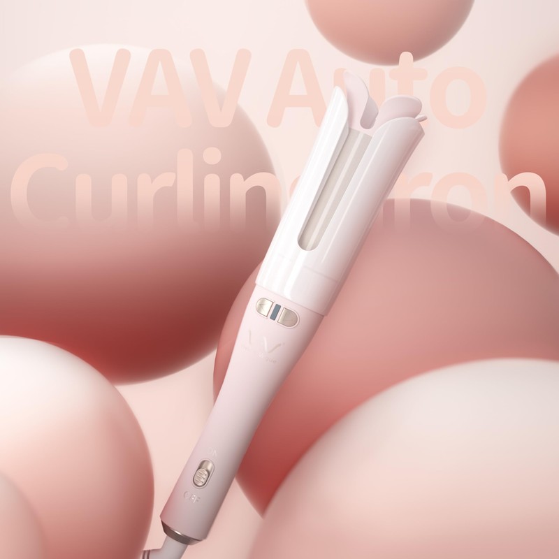 VAV Automatic Rotating Curling Iron Auto Hair Curler, Self-Rolling Curling