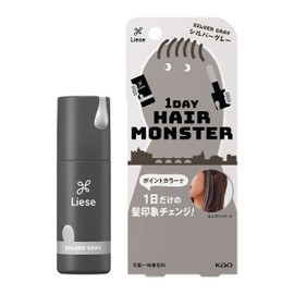 Liese 1-Day Hair Monster, Silver Gray, Point Color, Change Your Hair Color Only One Day Easy Off with Shampoo